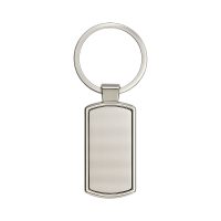 Prostokątny, metalowy brelok