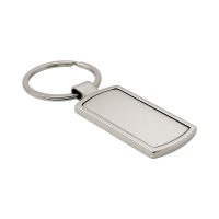 Prostokątny, metalowy brelok