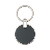 Metalowy, okrągły, lustrzany brelok z zawieszką