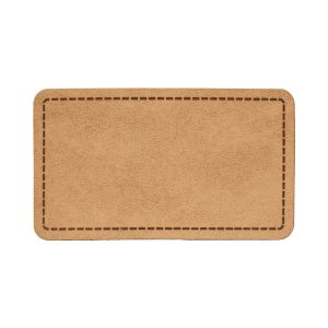 Prostokątna naszywka skórzana