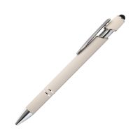 Beżowy długopis z końcówką do ekranów dotykowych Touch Pen