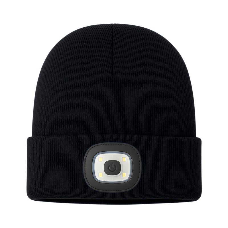 Czapka beanie z latarką LED