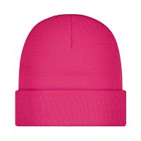 Czapka zimowa wywijana beanie fuksjowa