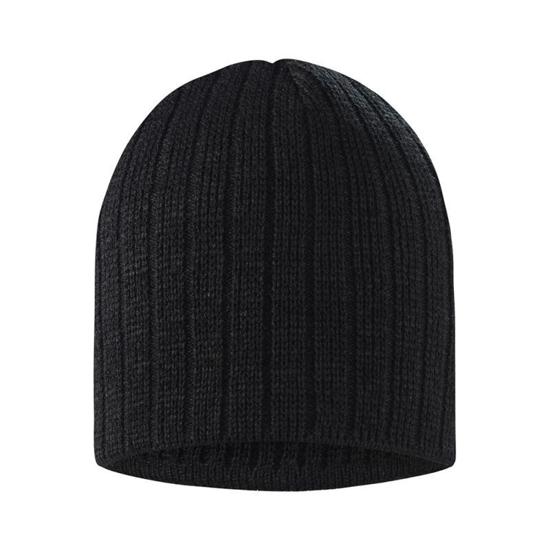 Czarna czapka zimowa prążek