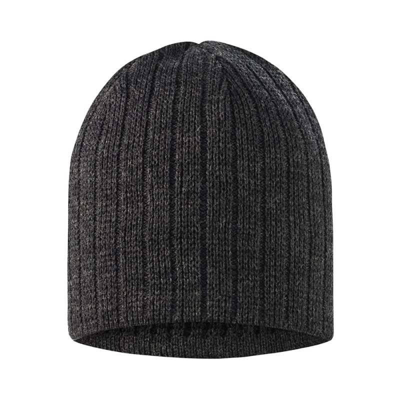 Zimowa czapka typu prążek grafitowa