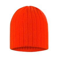Zimowa czapka typu prążek pomarańczowa