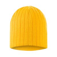 Zimowa czapka typu prążek żółta