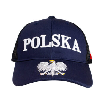 Granatowa czapka z daszkiem POLSKA