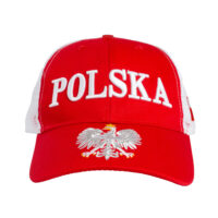 Czapka z daszkiem POLSKA red and white